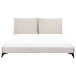 Bett mit Lattenrost Cord MELLE 180 x 200 cm Hellbeige