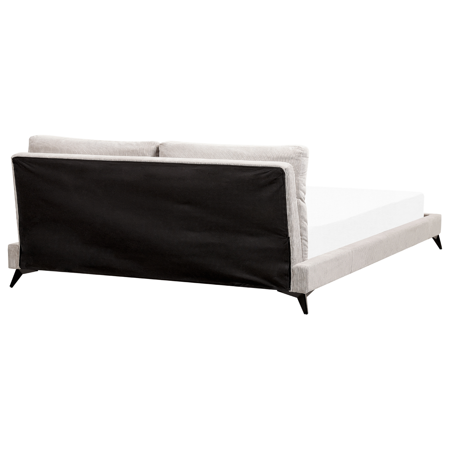 Bett mit Lattenrost Cord MELLE 180 x 200 cm Hellbeige