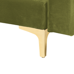 Chaiselongue Samtstoff grün / gold ABERDEEN