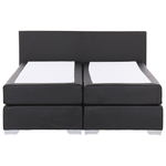 Boxspringbett Stoff PRESIDENT 180 x 200 cm Schwarz