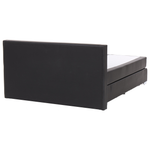 Boxspringbett Stoff PRESIDENT 180 x 200 cm Schwarz