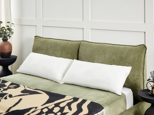 Kissen 2er Set TRIGLAV Niedrig Polyester 40 x 80 cm Weiss