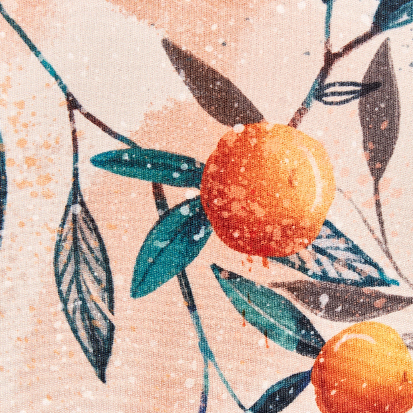 Gartenkissen 2er Set PIALPETTA Pflanzenmuster 45 x 45 cm Orange