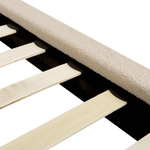 Bett mit Lattenrost Bouclé MELLE 140 x 200 cm Beige