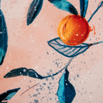 Gartenkissen 2er Set PIALPETTA Pflanzenmuster 40 x 40 cm Orange