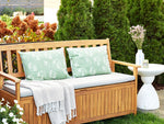 Gartenkissen 2er Set ALASSIO Pflanzenmuster 40 x 60 cm Grün