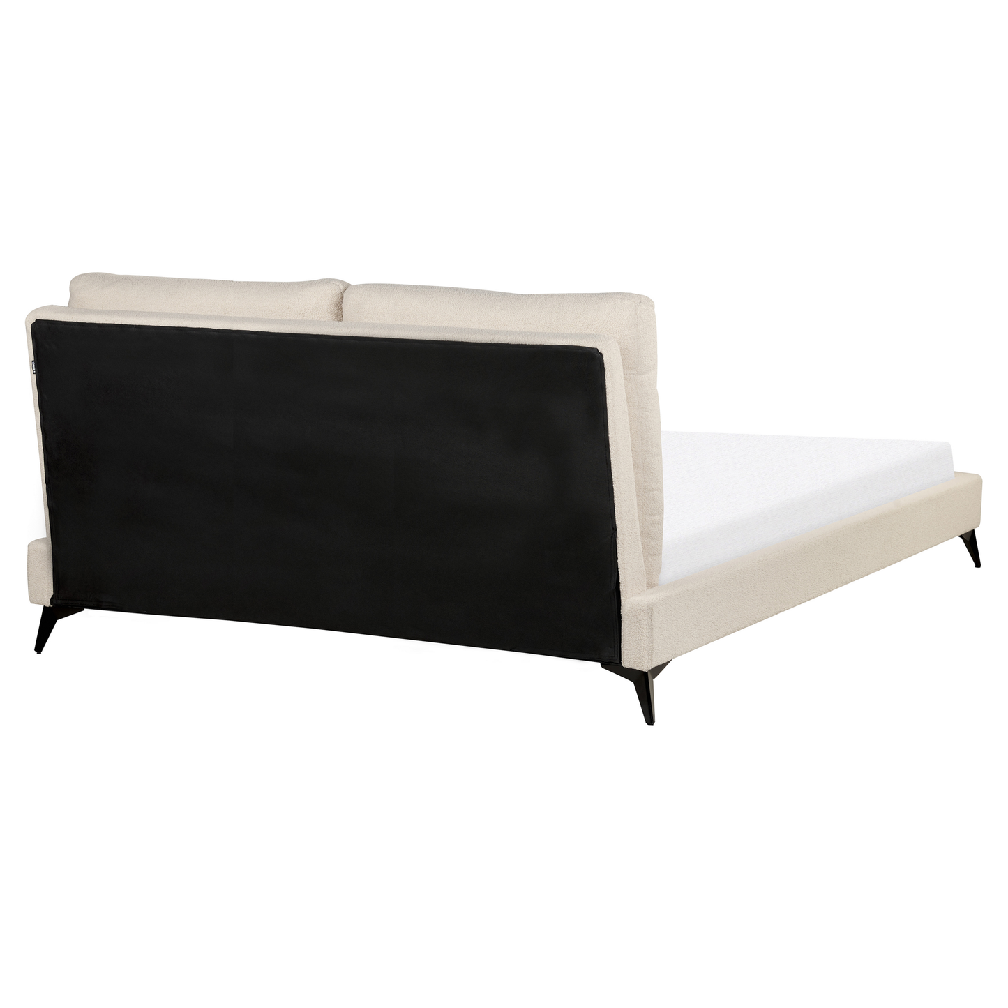 Bett mit Lattenrost Bouclé MELLE 160 x 200 cm Beige