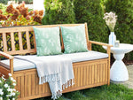 Gartenkissen 2er Set ALASSIO Pflanzenmuster 45 x 45 cm Grün