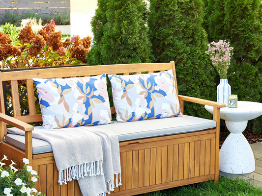 Gartenkissen 2er Set VEREZZI Blumenmuster 40 x 60 cm Bunt