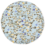 Gartenkissen 2er Set VALLORIA Blumenmuster 40 x 40 cm Hellblau