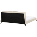 Bett mit Lattenrost Bouclé MELLE 180 x 200 cm Beige