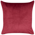 Dekokissen 2er Set BICOCCA Samtstoff 45 x 45 cm Dunkelrot Weihnachtsmotiv