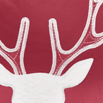 Dekokissen 2er Set BICOCCA Samtstoff 45 x 45 cm Dunkelrot Weihnachtsmotiv