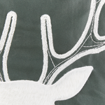 Dekokissen 2er Set BICOCCA Samtstoff 45 x 45 cm Dunkelgrün Weihnachtsmotiv