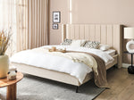 Bett mit Lattenrost Bouclé VILLETTE 160 x 200 cm Beige