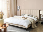 Bett mit Lattenrost Bouclé VILLETTE 180 x 200 cm Beige