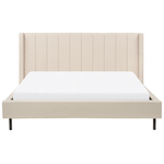 Bett mit Lattenrost Bouclé VILLETTE 180 x 200 cm Beige