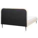 Bett mit Lattenrost Bouclé FLAYAT 140 x 200 cm Hellbeige
