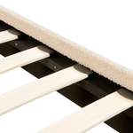 Bett mit Lattenrost Bouclé FLAYAT 140 x 200 cm Hellbeige