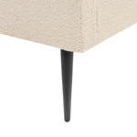 Bett mit Lattenrost Bouclé FLAYAT 140 x 200 cm Hellbeige