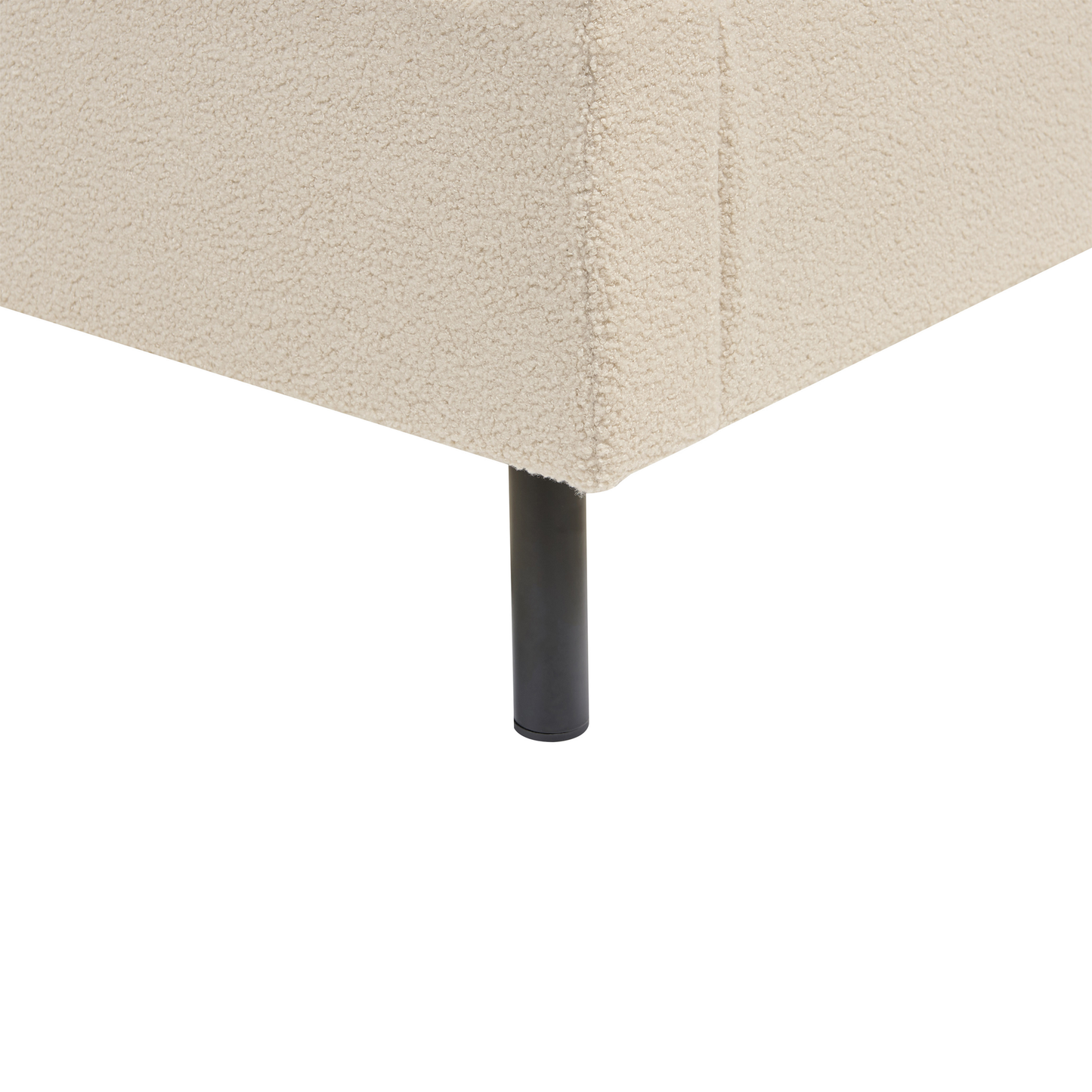 Bett mit Lattenrost Bouclé VILLETTE 180 x 200 cm Beige