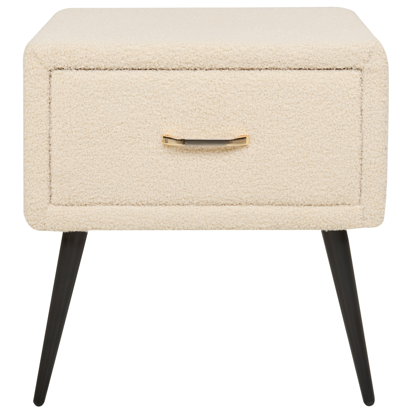 Nachttisch mit 1 Schublade FLAYAT Bouclé Beige