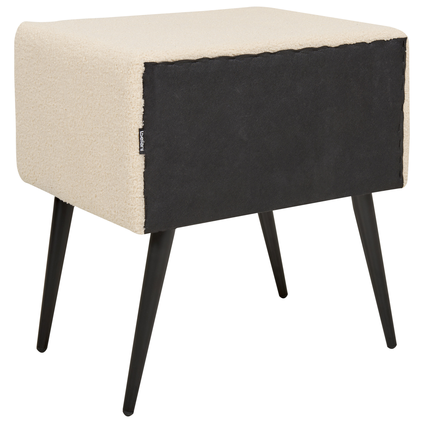 Nachttisch mit 1 Schublade FLAYAT Bouclé Beige