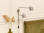 Wandlampe ESTRELLA verstellbar Metall Hellgrau