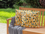 Gartenkissen 2er Set TAGGIA Pflanzenmuster 45 x 45 cm Gelb