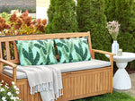 Gartenkissen 2er Set BOISSANO Pflanzenmuster 40 x 60 cm Grün