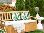 Gartenkissen 2er Set BOISSANO Pflanzenmuster 40 x 40 cm Grün