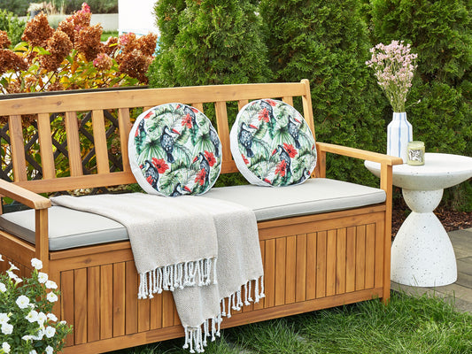 Gartenkissen 2er Set MALLARE Tiermuster 40 x 40 cm Grün