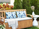Gartenkissen 2er Set VEGLINO Pflanzenmuster 40 x 60 cm Blau