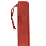 Gartenbank mit Auflage SOVANA 120 cm mit Stauraum Akazienholz Rot