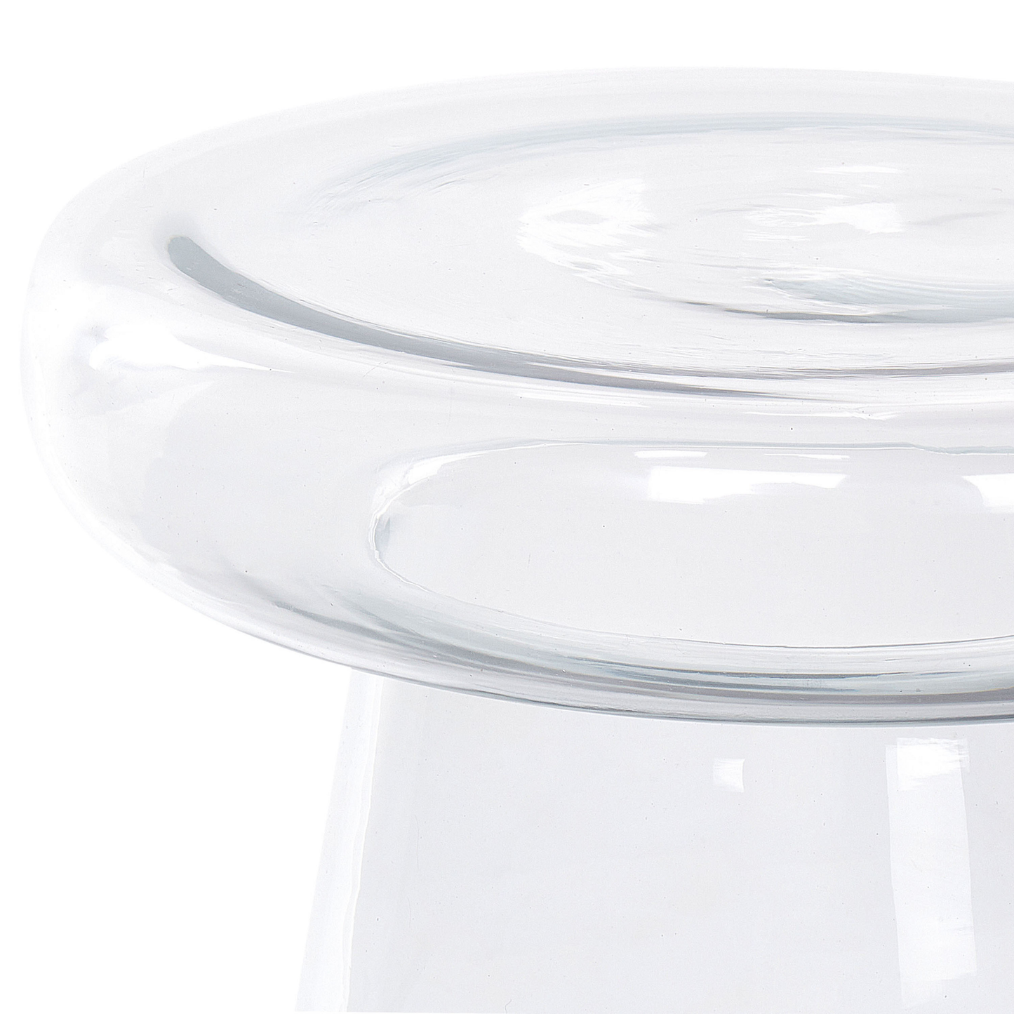 Beistelltisch Glas transparent rund ⌀ 39 cm CALDERA