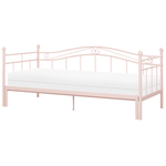 Ausziehbett Metall TULLE 90 x 200 cm Pastellrosa