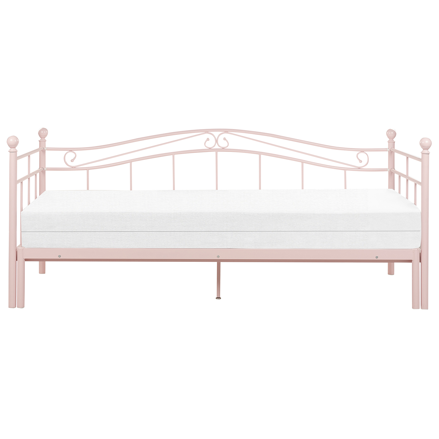 Ausziehbett Metall TULLE 90 x 200 cm Pastellrosa