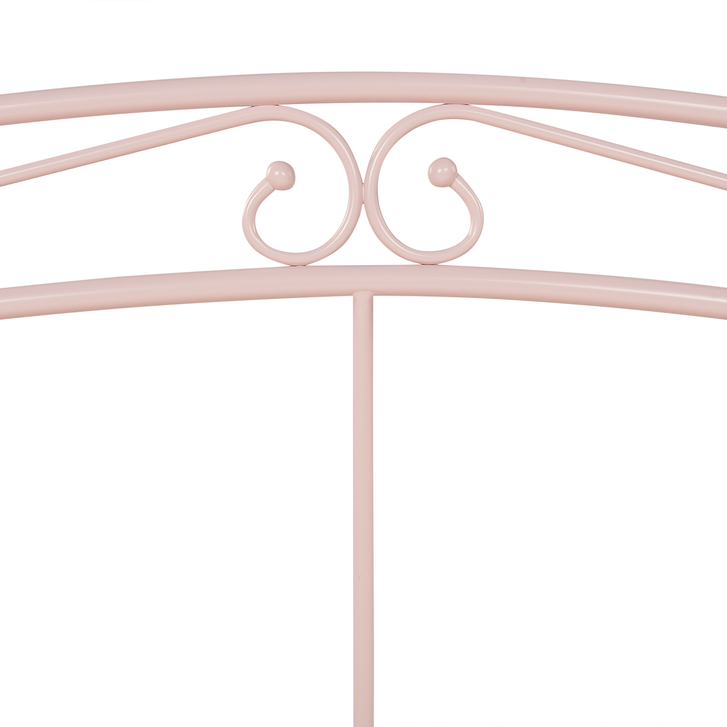 Ausziehbett Metall TULLE 90 x 200 cm Pastellrosa