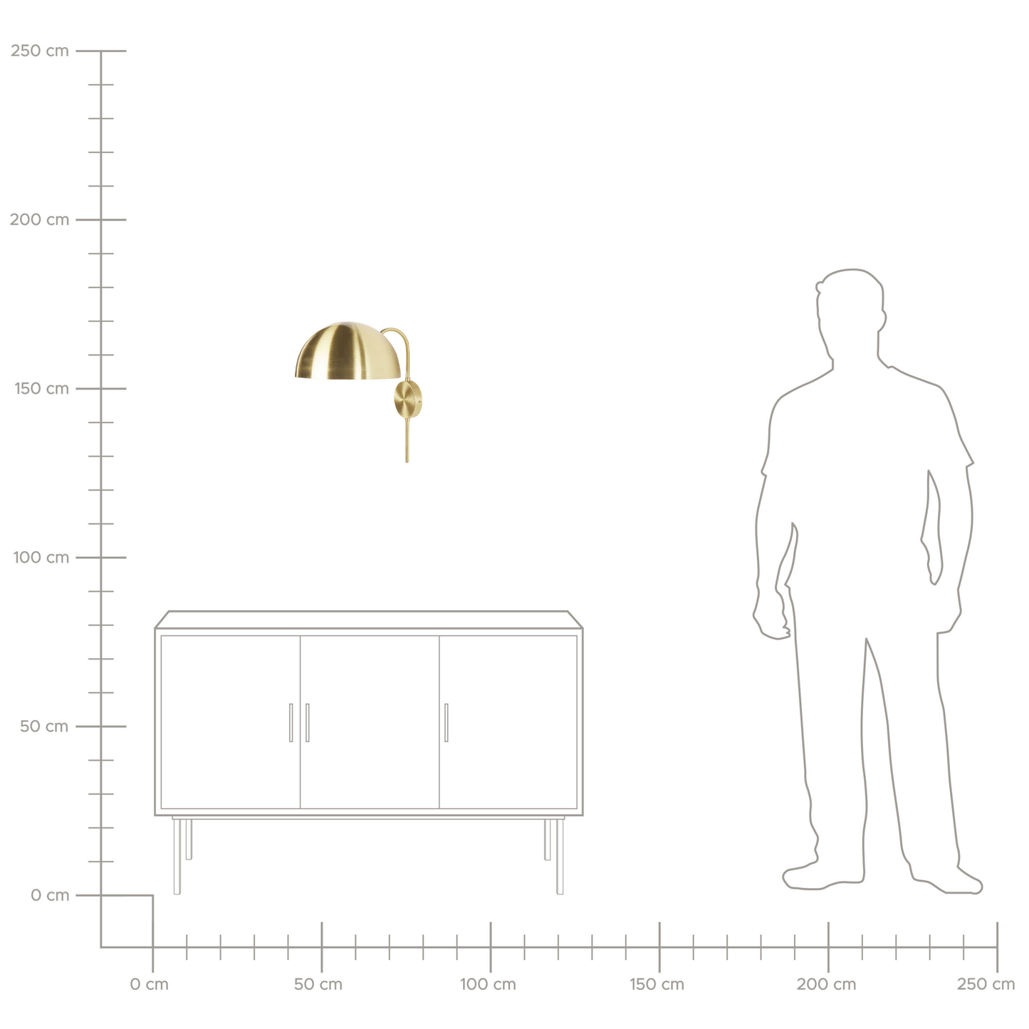 Wandlampe WAMPU Metall Gold