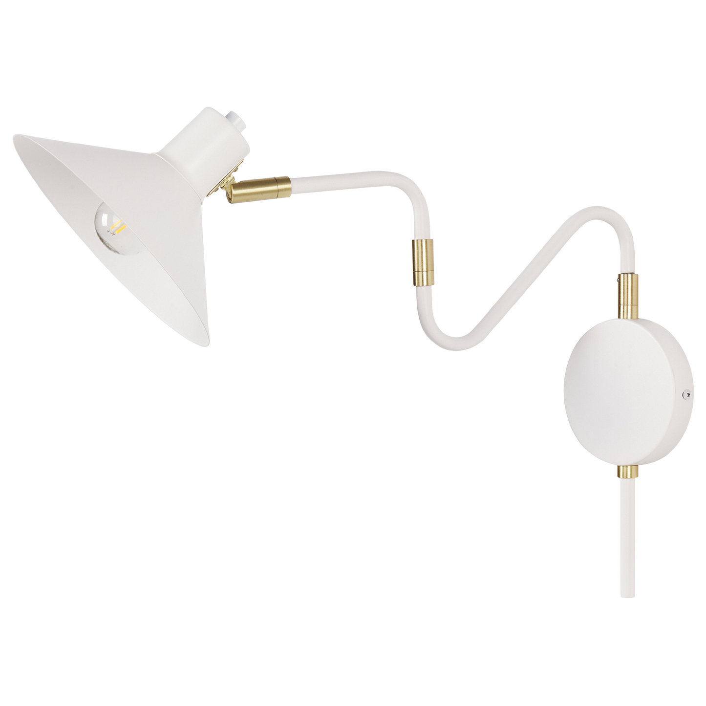 Wandlampe BALIEM verstellbar Metall Weiss