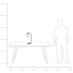 Tischleuchte CAUDELO Metall Schwarz