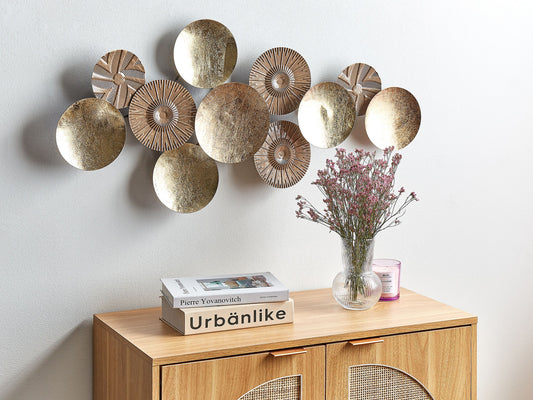 Wandobjekt THALLIUM Metall 45 cm Gold
