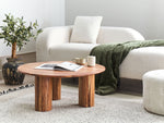 Couchtisch Akazienholz hellbraun rund ⌀ 81 cm COLINA