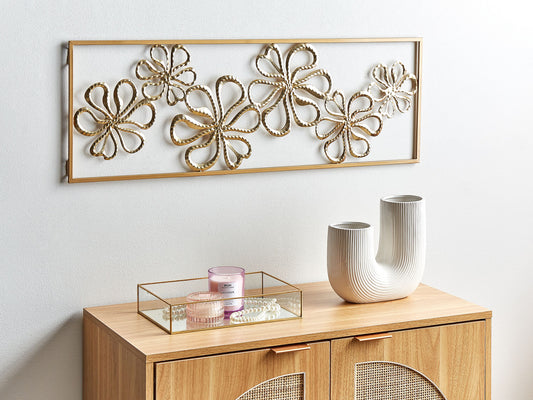 Wandobjekt Blume CERIUM Metall 31 cm Gold