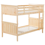 Hochbett mit Schubladen Kiefernholz ALBON 90 x 200 cm Hellbraun