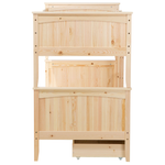 Hochbett mit Schubladen Kiefernholz ALBON 90 x 200 cm Hellbraun