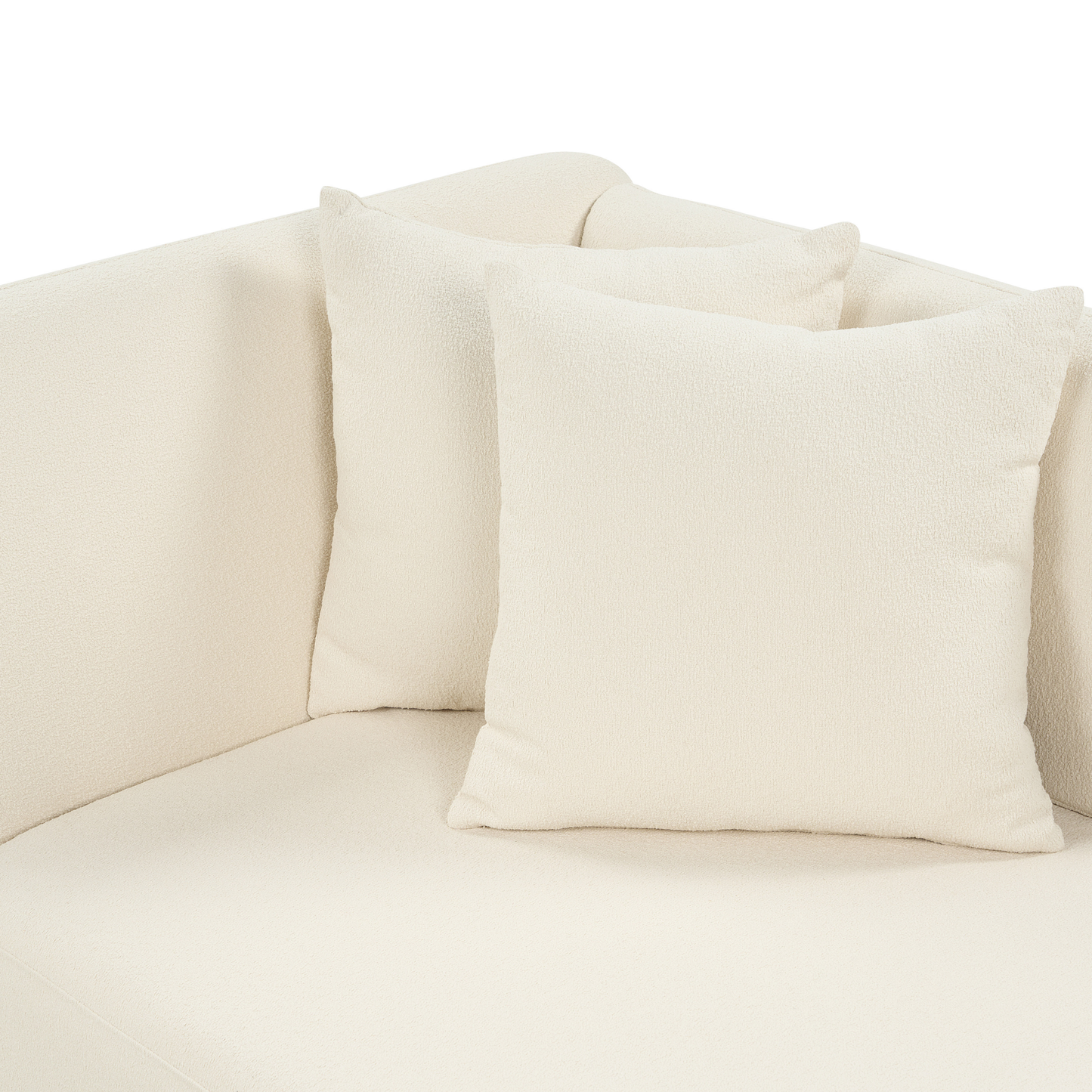 Chaiselongue Bouclé cremeweiss linksseitig RIOM