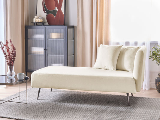 Chaiselongue Bouclé cremeweiss rechtsseitig RIOM