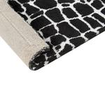 Teppich schwarz / weiss 160 x 230 cm abstraktes Muster Kurzflor PUNGE