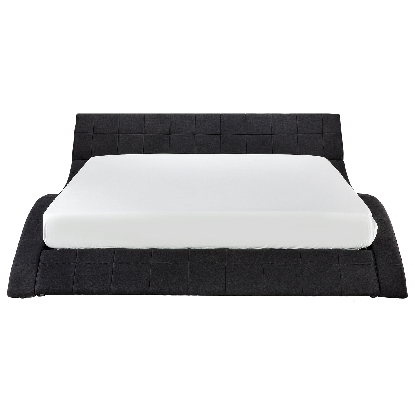 Wasserbett Polsterbezug schwarz 180 x 200 cm VICHY